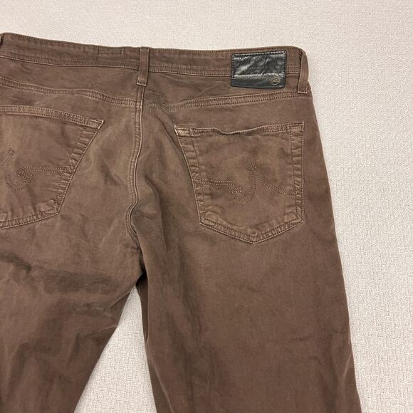 Adriano Goldschmied Pants Mens 36x27 Brown Graduate Tailored Leg Chino Casual - Picture 4 of 10
